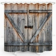 thumbnail image 1 of Rustic Shower Curtain Old Wooden Garage Door Bath Curtain American Native Country Farm House Style Waterproof Fabric Bathroom Décor 72x72 Plastic Hooks 12PCS, 1 of 6