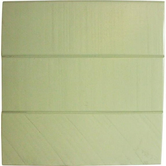 Rustic Shutter Door Kitchen Island in Green with Oak Top