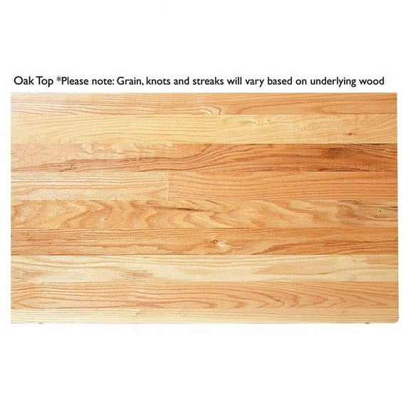 Rustic Shutter Door Kitchen Island in Yellow with Oak Top