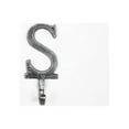 thumbnail image 1 of Rustic Silver Cast Iron Letter S Alphabet Wall Hook 6", 1 of 2