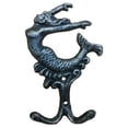 thumbnail image 1 of Rustic Silver Cast Iron Mermaid Key Hook, 6 in., 1 of 1