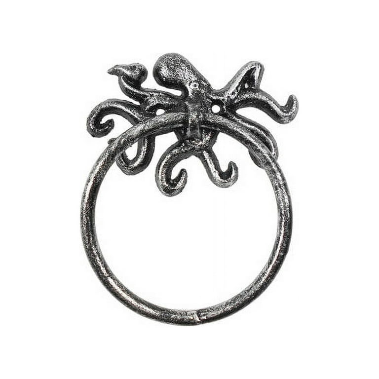 Rustic Silver Cast Iron Octopus Towel Holder 6 Walmart