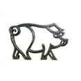 thumbnail image 1 of Rustic Silver Cast Iron Pig Shaped Trivet 8"- Decorative Cast Iron - Animal Tri, 1 of 1