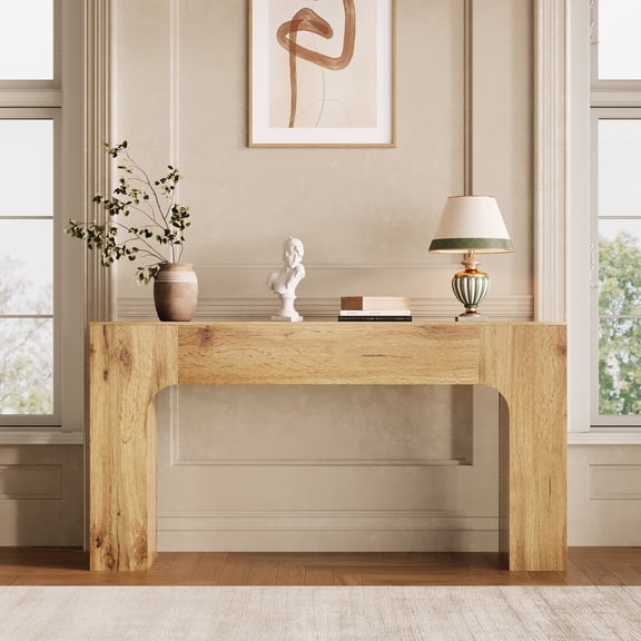 Rustic Slim Farmhouse Console Table – Narrow Wooden Sofa Table for Entryway, Hallway, Living Room, Foyer, or Apartment