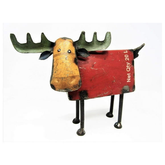Rustic Small 8" Tall Repurposed Scrap Metal Statue Home Farm Garden