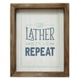 thumbnail image 1 of Rustic Soap Lather Rinse Repeat Framed Wall Art, 1 of 2