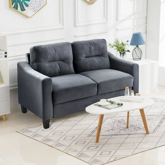 Rustic Sofas, Couch Comfortable Sectional Couches and Sofas for Living Room Bedroom Office Small Space, Black Modern Sofas,Velvet Leather Sofas, Furniture Primary Living Space Sofas