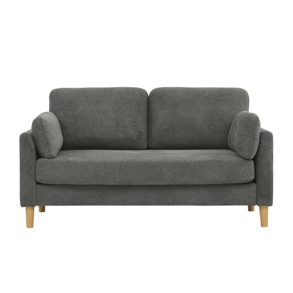 Rustic Sofas, Modern Minimalist 2-Seater Sofa, Gray Modern Sofas,Polyester Leather Sofas, Furniture Primary Living Space Sofas