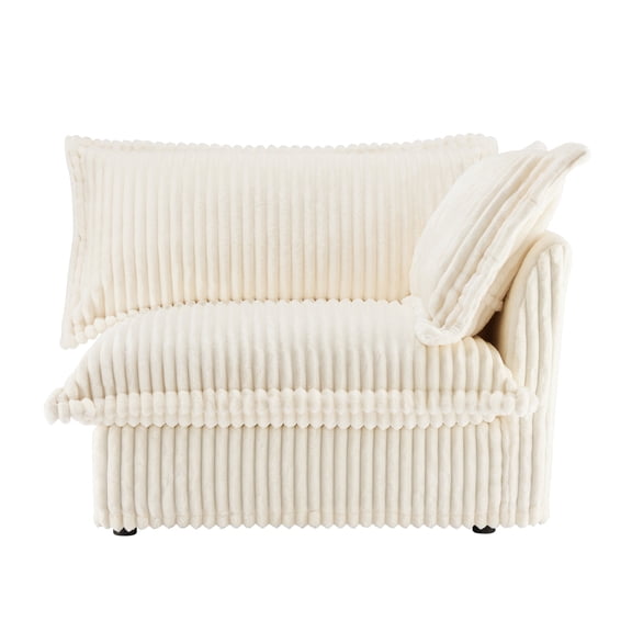 Rustic Sofas, sofa RSF W/1 Pillow -Cream, Cream Modern Sofas,Corduroy Leather Sofas, Furniture Primary Living Space Sofas