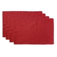 thumbnail image 1 of Rustic Solid Color Plain Design Table Placemat - Set of 4 (Red 13"x19" Placemat-Set of 4), 1 of 3