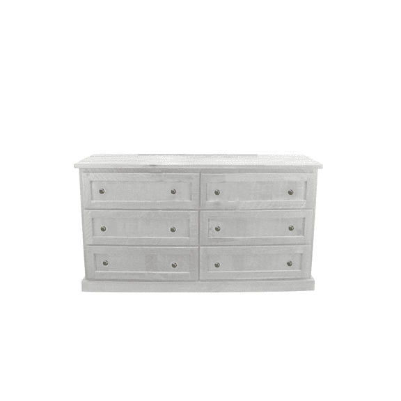 Rustic Solid Wood 6 Drawer Dresser