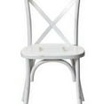 thumbnail image 1 of Rustic Sonoma Solid Wood Cross Back Stackable Dining Chair - White Wash, 1 of 1