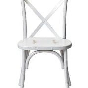 Rustic Sonoma Solid Wood Cross Back Stackable Dining Chair - White Wash