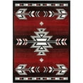 thumbnail image 1 of Rustic Southwestern Carpet Arrows Lodge Style Cabin Area Rug, 5' 2" x 7' 4" Rectangle, Red, 1 of 4
