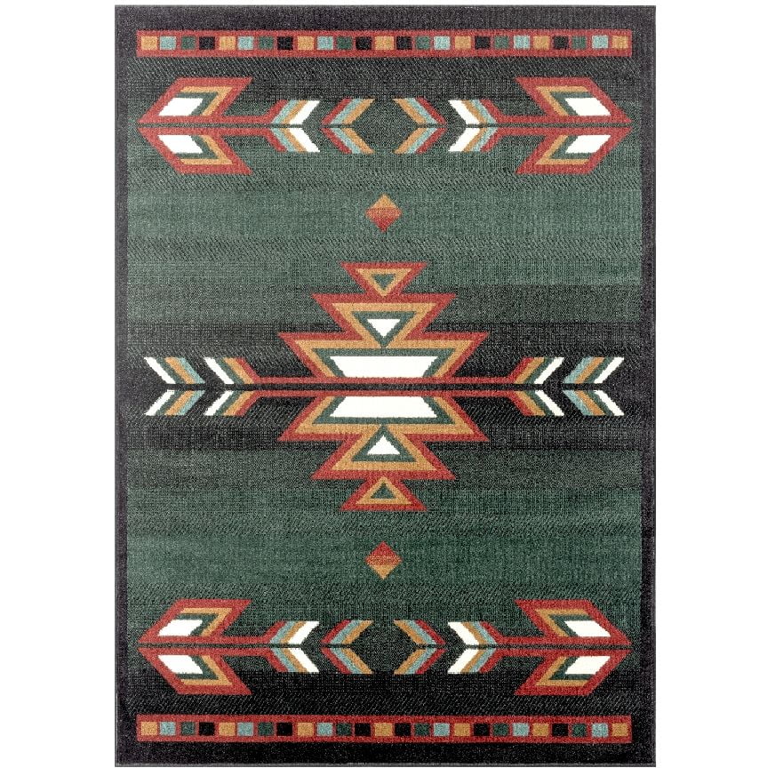 Rustic Southwestern Carpet Arrows Lodge Style Cabin Area Rug, 7' 8