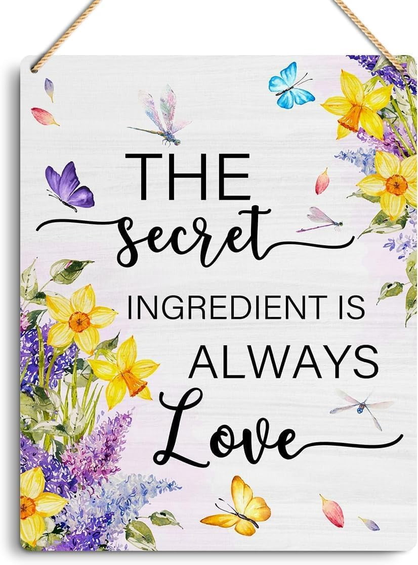 Rustic Spring Flowers Farmhouse Home Office Wall Decor Funny Kitchen ...