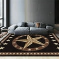 thumbnail image 1 of Rustic Star Area Rug, Retro Style Non Slip Print Rugs, Stain Resistant Durable Carpet For Indoor Living Room Bedroom Office Decor Mat 5x7ft, 1 of 6