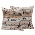 thumbnail image 1 of Rustic Star Brown Outdoor Waterproof Pillow Covers, Vintage Plants Berry Wooden Grain Decorative Square Throw Pillowcase Sofa Cushion Sham for Patio/Couch/Chair, 26"x26" 2 Pack, 1 of 8