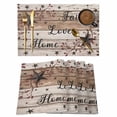 thumbnail image 1 of Rustic Star Brown Placemats Set of 6, Vintage Plants Berry Wooden Grain Placemats for Dining Table, Place Mats for Kitchen Tabletop, Waterproof Wipeable Dining Table Mats Set, 1 of 9