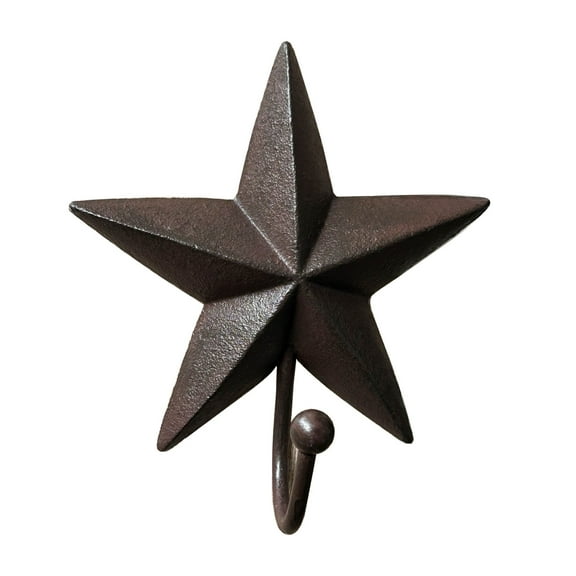 Rustic Star Wall Hooks Vintage Decorative Western Home Wall Mount Coat Rack Hanger Hooks