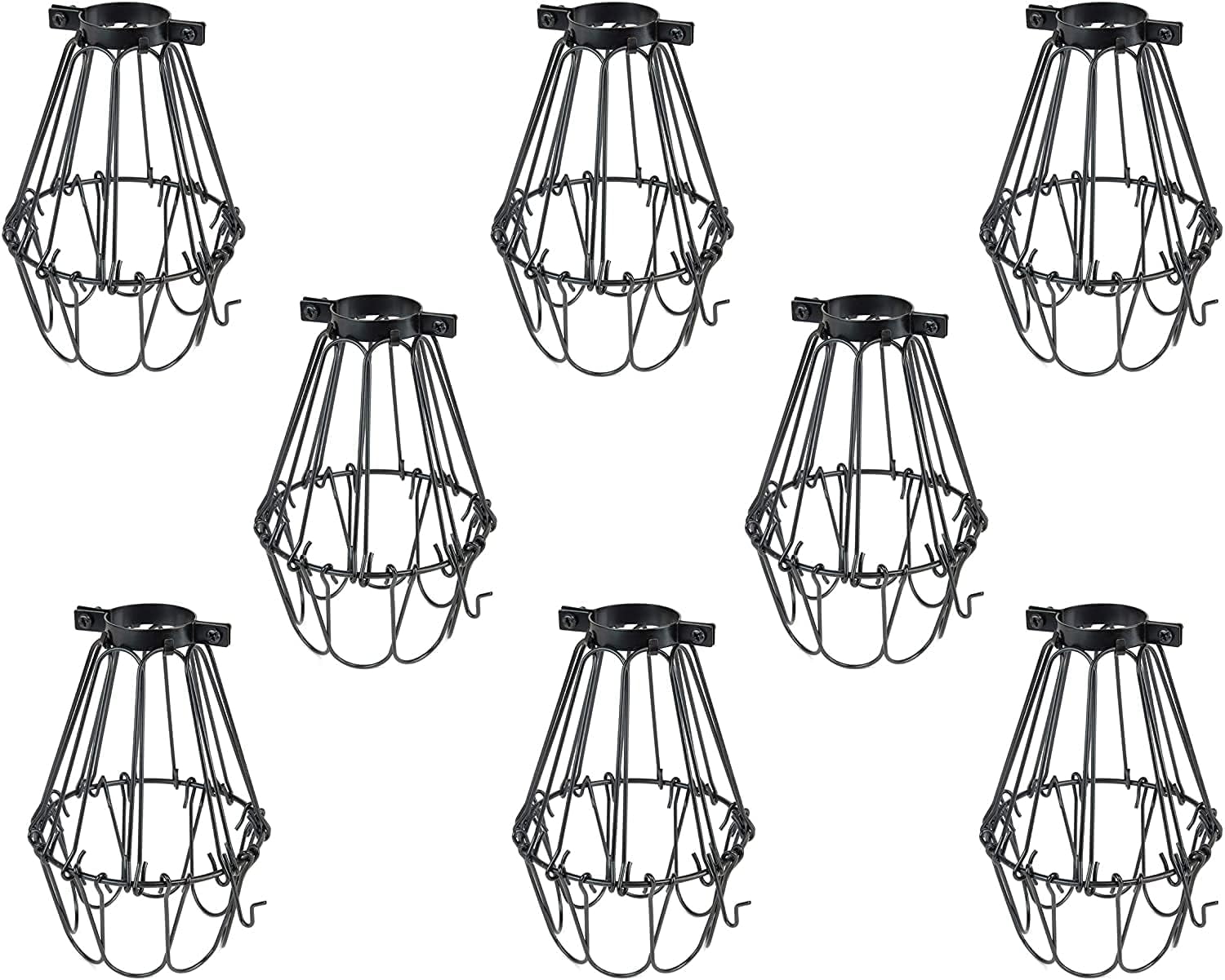 Rustic State Adjustable Metal Wire Hanging Pendant Light Cage, Lamp