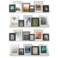 thumbnail image 1 of Rustic State Set of 4 Wall Mounted Shelves 52 Inch Photo Ledge Burnt White, 1 of 5