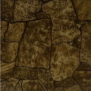 Rustic Stone Vinyl Tile 40 Pc Adhesive Kitchen Flooring - Actual 12 x 12