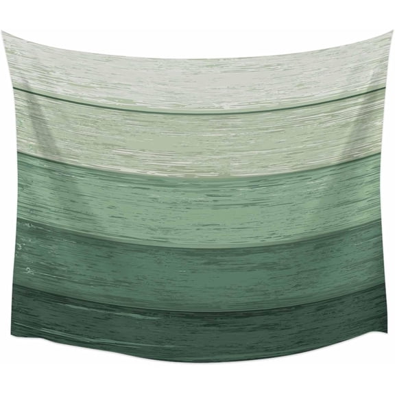 Rustic Stripes Tapestry Green Gradient Farmhouse Wood Grain Wall Hanging Wall Tapestry for Bedroom Living Room Dorm Backdrop Home Decor 90x60 Inch