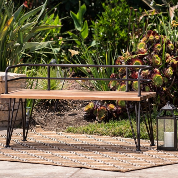 Rustic Style Acacia Wood Bench | For Outdoor Entertainment | Enhances the Overall Look