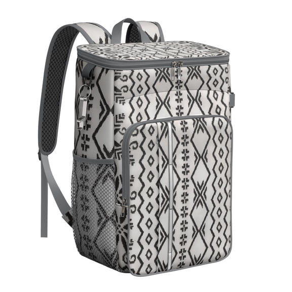 Rustic Style Cooler Backpack - 20L Insulated Soft Cooler Bag, Vintage Design for Picnic & Beach