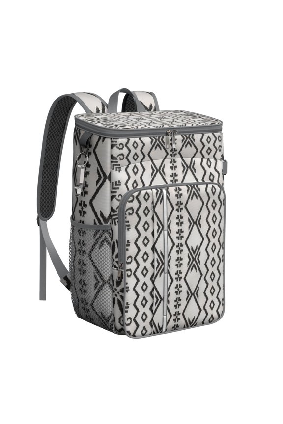 Rustic Style Cooler Backpack - 20L Insulated Soft Cooler Bag, Vintage Design for Picnic & Beach