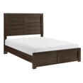 Rustic Style Dark Brown Finish Full Size Panel Bed 1pc Wooden Bedroom