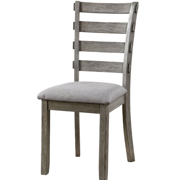 Rustic Style Gray - Padded Seat for Relaxed Dining - Dining Room Environment - 2 Piece Chair Set
