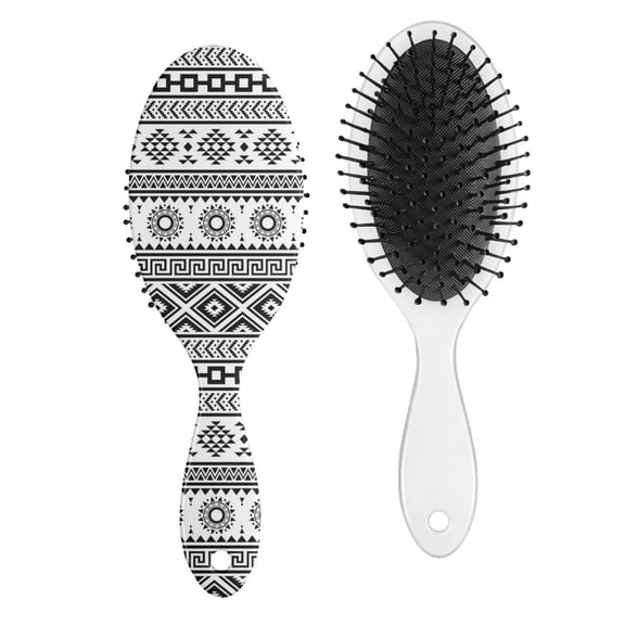 Rustic Style Hair Brush, Artistic Aesthetic Home Accent Comb with Waves Pattern for Daily Use & Styling