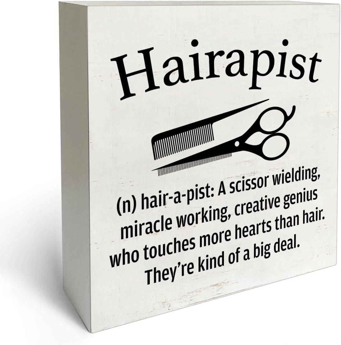 Rustic Style Hairdresser Hairstylist Box Sign Wood Desk Sign Decor