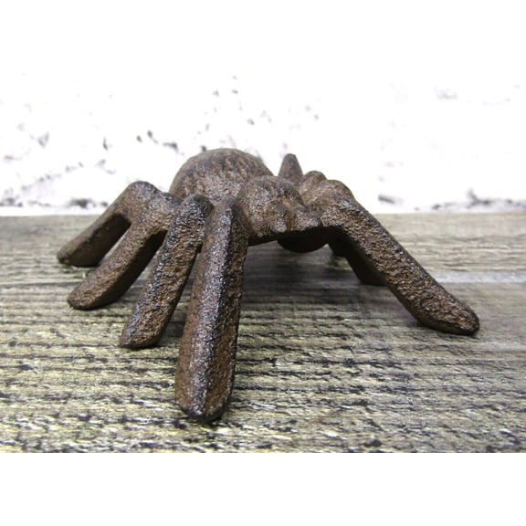 Rustic Style Lifelike Cast Iron Spider Arachnid Tarantula Figurine 4.5 Inch