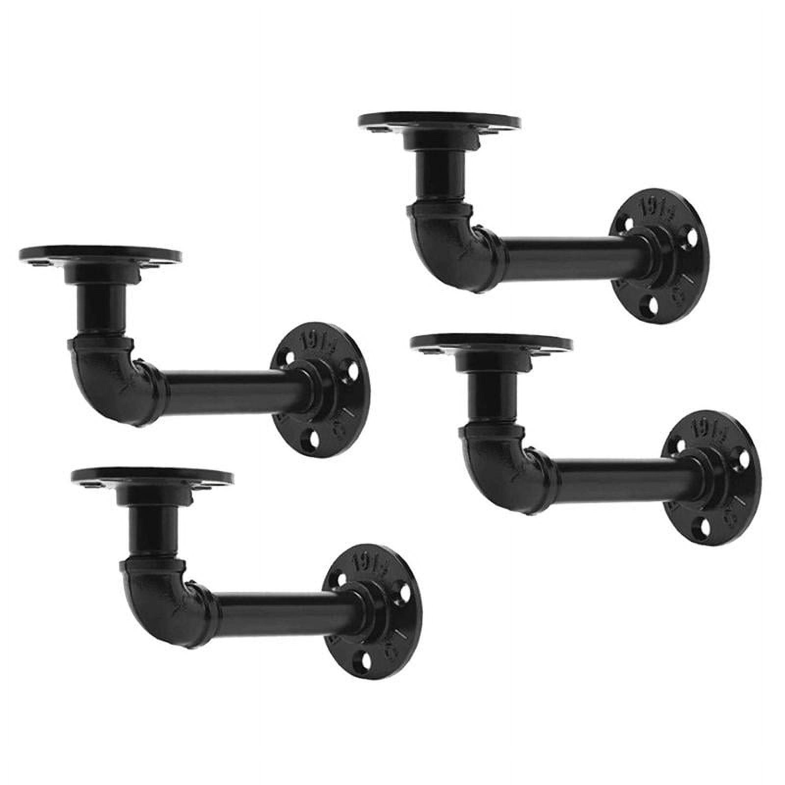 Rustic Style Pipe Shelf Brackets Industrial Plumbing Wall Mounted Iron