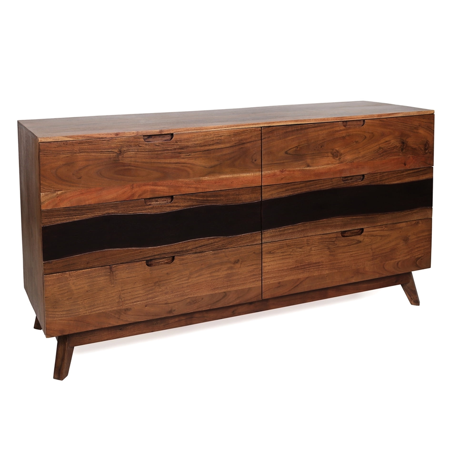Rustic Style Sideboard Rustic Style Sideboard - 6 Drawer Wooden For Bedroom Wood Chest Accents ...