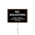thumbnail image 1 of Rustic Style No Soliciting Sign Family Friends And Neighbors Welcome Front Door Sign, Funny No Soliciting Sign For House Yard With Stake Door Porch Home Wall Decor 8X12Inch, 1 of 5