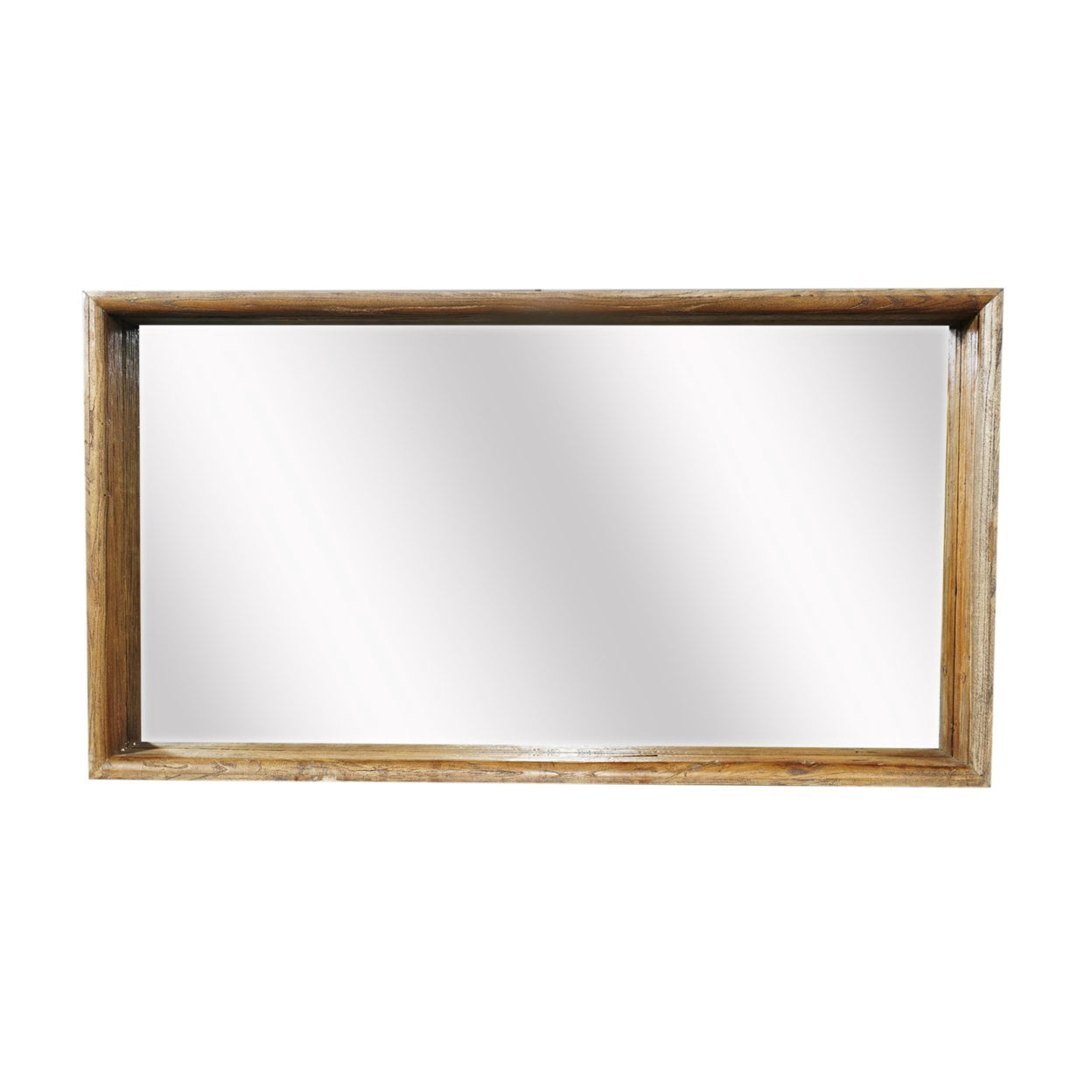 Rustic Rectangular Wall Mirror Rustic Style Wooden Wall Mirror in Rectangular Shape, Brown- Saltoro ...