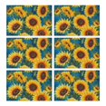 thumbnail image 1 of Rustic Sunflower Placemats Set of 6, Machine Washable Durable Linen Table Mats with Heat Resistant Boho Floral Design Featuring Butterflies, Bees, and Rustic Bloom Pattern, 1 of 5
