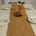 thumbnail image 1 of Rustic Table Runner Imitation Straw Weaving Style Table Runner for Home Decor Boho Brown Farmhouse Style for Bohemian Dining Room Table Decor (35.43x70.86in, Brown), 1 of 6