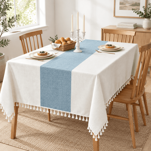 Rustic Tableclothton Linen Waterproof Tablecloths Burlap Table Cloths ...