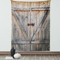 thumbnail image 1 of Rustic Tapestry, Old Wooden Garage Door American Native Country Farm Style Artwork Image, Wall Hanging for Bedroom Living Room Dorm Decor, 40W X 60L Inches, Antique White Grey, by Ambesonne, 1 of 5