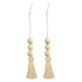 thumbnail image 1 of Rustic Tassle Beads Wooden Garland Farmhouse Wall Hanging Decor Handmade Gift, 1 of 6