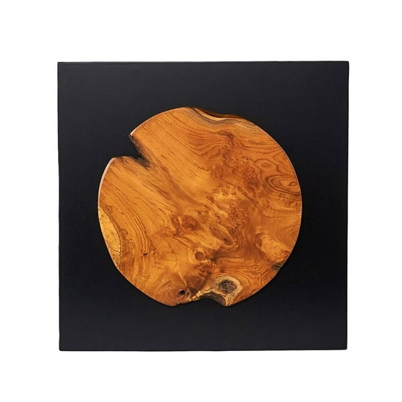 Rustic Teak Wood Wall Decor 17''x 17'' Farmhouse Live Edge Wall Art Decor Gifts