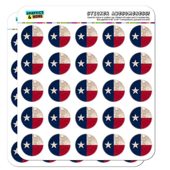 Rustic Texas State Flag Distressed USA Planner Calendar Scrapbooking Crafting Stickers