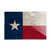 Rustic Texas State Flag Distressed USA Rectangle Acrylic Fridge Refrigerator Magnet