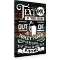 thumbnail image 1 of Rustic Text Me If You Run Out of Toilet Paper Bathroom Sign Funny Metal Tin Sign Wall Decor - Farmhouse Bathroom Quote Sign for Toilet Restroom Home Decor Gifts, 1 of 5