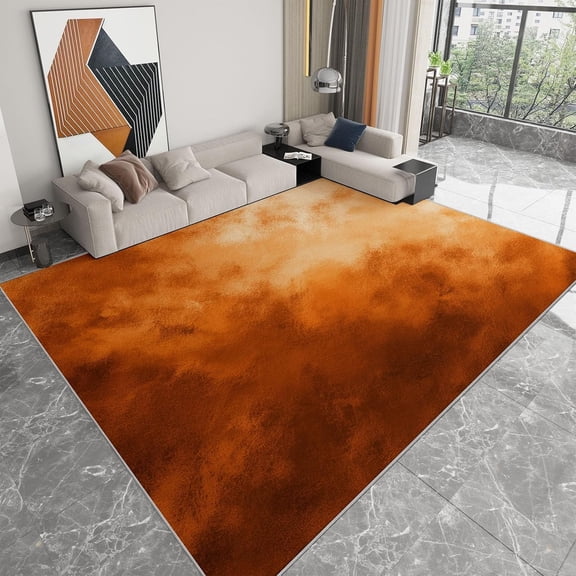 Rustic Texture Area Rugs, Rustic Elegant Texture Carpet, Washable Non Slip Low Pile Soft Rug for Living Room Bedroom Bathroom Decor Mat 5x8ft